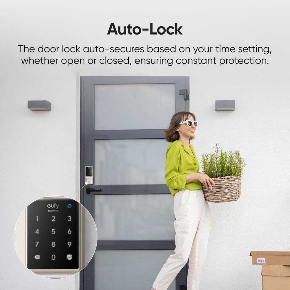 Satin Nickel Wi-Fi Smart Lock with Keypad and App Control