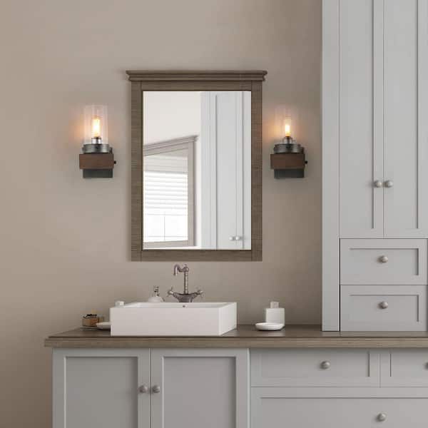 Lnc Viney 1 Light Modern Rustic, Silver Farmhouse Bathroom Light Fixtures