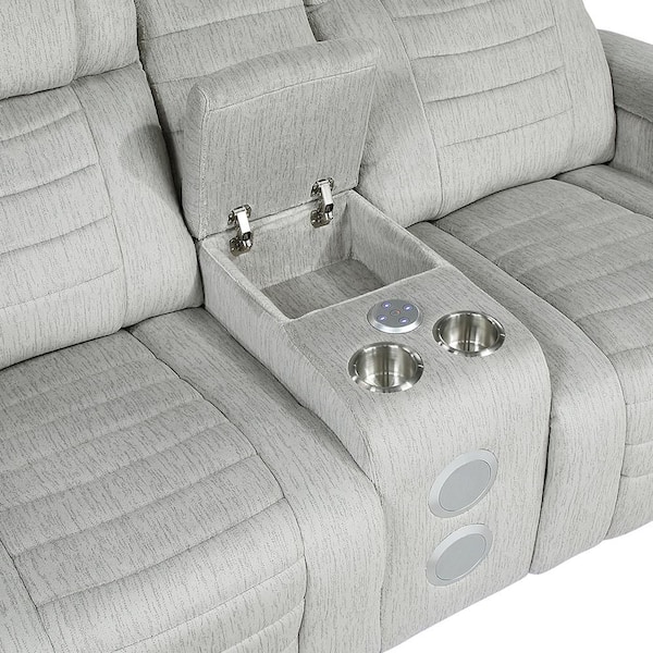 Lazzara Camilla 73 in W Microfiber Fabric 2-Seater Manual Double