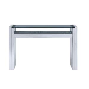 Nysa 48 in. Clear Standard Rectangle Mirrored Console Table