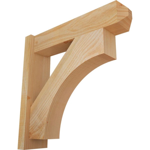 Ekena Millwork 6 in. x 24 in. x 24 in. Westlake Craftsman Rough Sawn Douglas Fir Outlooker