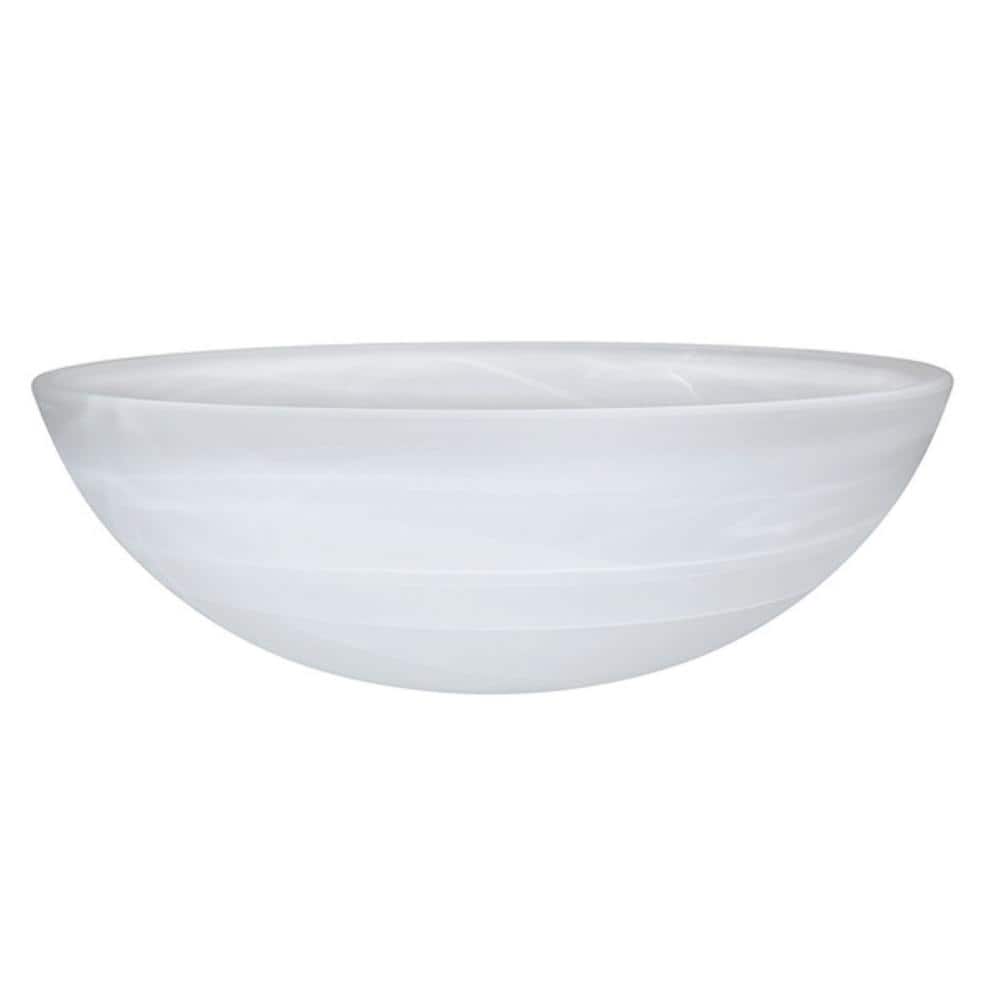 5-1/2 in. H x 15-3/4 in. Dia/Alabaster Glass Shade For Torchiere Lamp, Swag