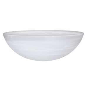 5-1/2 in. H x 15-3/4 in. Dia/Alabaster Glass Shade For Torchiere Lamp, Swag Lamp and Pendant