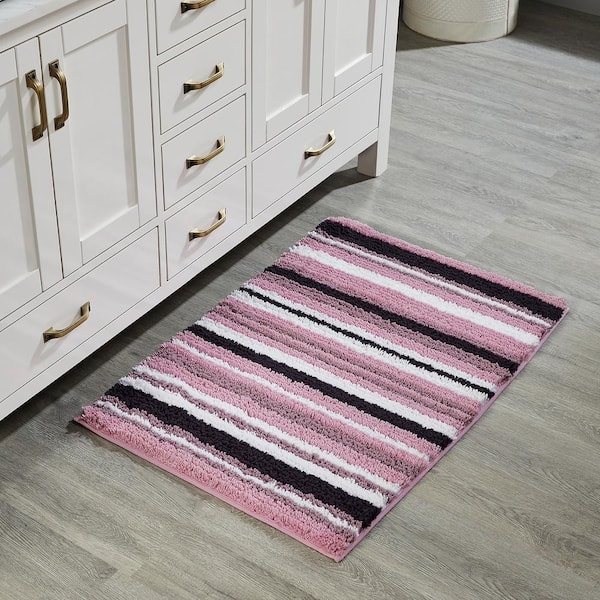 Better Trends Griffie Collection 24 in. x 36 in. Purple Polyester Rectangle Bath Rug