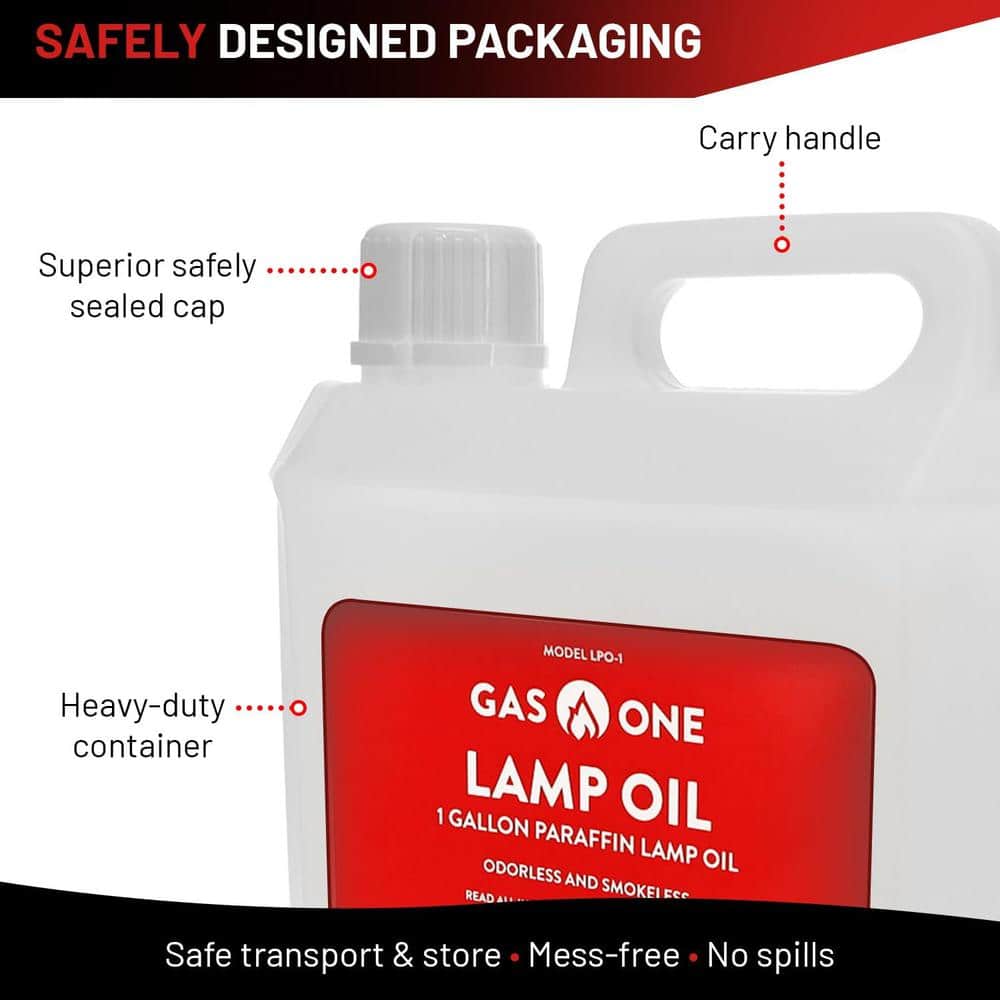 Gas One Clear Liquid Paraffin Lamp Oil 1 Gallon
