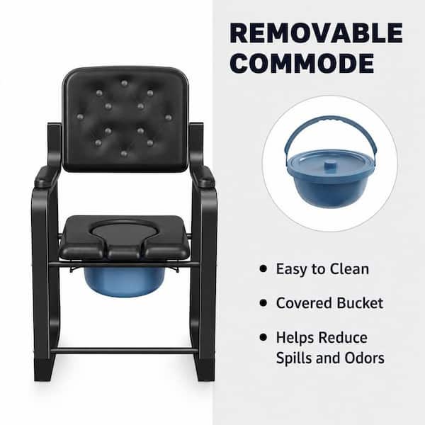 Numhew Bedside Commode Chair 22 in. x 20 in. Heavy Duty Toilet