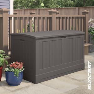 200 Gal. Weather Resistant Stoney Gray Plastic Resin Deck Box