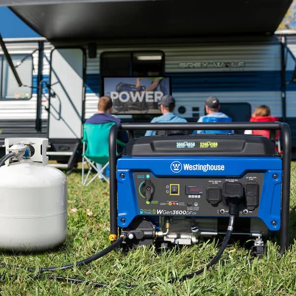4,650/3,600-Watt Dual Fuel Gas and Propane Powered Portable Generator with Recoil Start