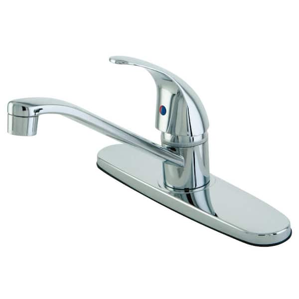 Kingston Brass Legacy Single-Handle Deck Mount Centerset Kitchen Faucets in Polished Chrome
