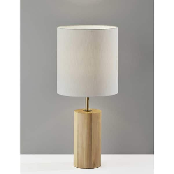 HomeRoots 30.5 In. Natural Standard Light Bulb Bedside Table Lamp ...