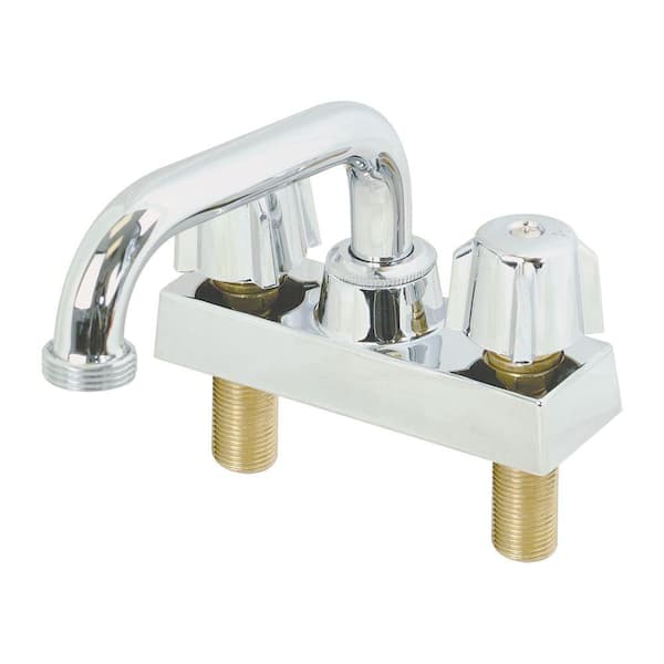 EZ-FLO Basic-N-Brass Collection 4 in. Centerset 2-Handle Washerless Bathroom Faucet in Chrome