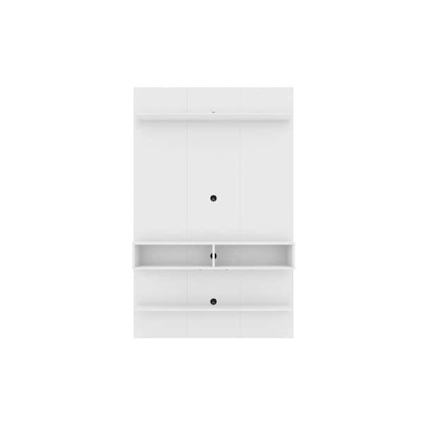 Manhattan Comfort Libra 45.35 in. White Floating Entertainment Center Fits TV's up to 40 in. with Cable Management