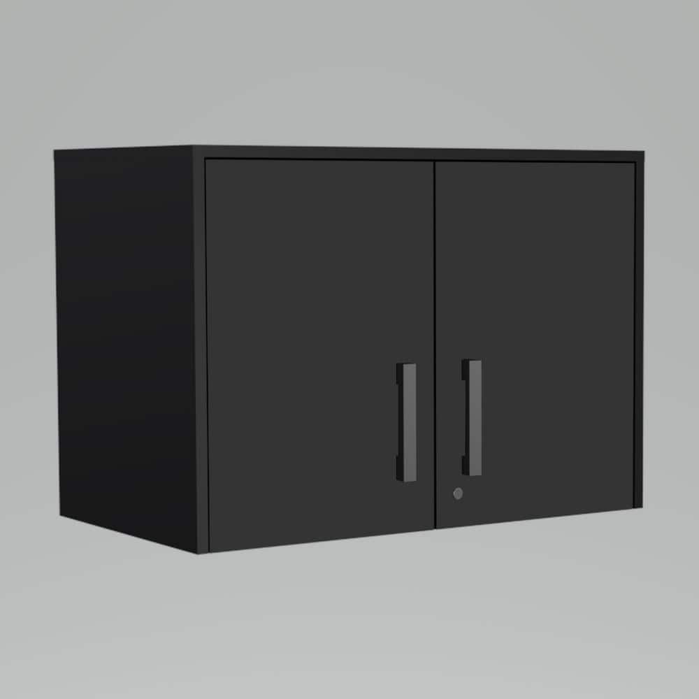 27.56 in. W x 15.98 in. D x 19.69 in. H Bathroom Storage Wall Cabinet in Bl