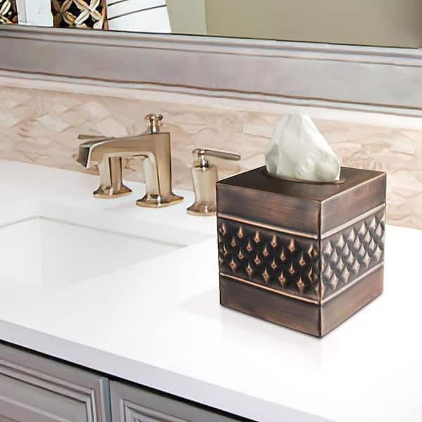  ALAZA Leopard Print Rose Gold Decorative Tissue Box Cover PU  Leather Rectangular Tissue Holder for Bathroom Tabletop Office: Home &  Kitchen