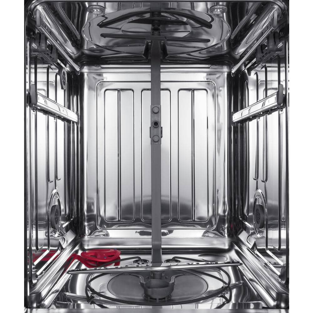 24" White Stainless Steel Built-In Dishwasher with Smart Wash System