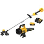 DEWALT 20V MAX Cordless Battery Powered String Trimmer Blower Combo Kit with 1 4 Ah Battery Charger DCKO975M1 The Home Depot