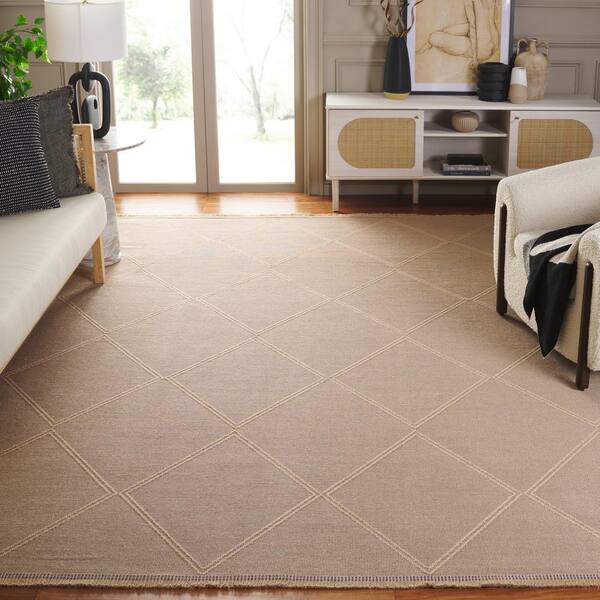 Aspect Natural 9 ft. x 12 ft. Diamond Border Area Rug