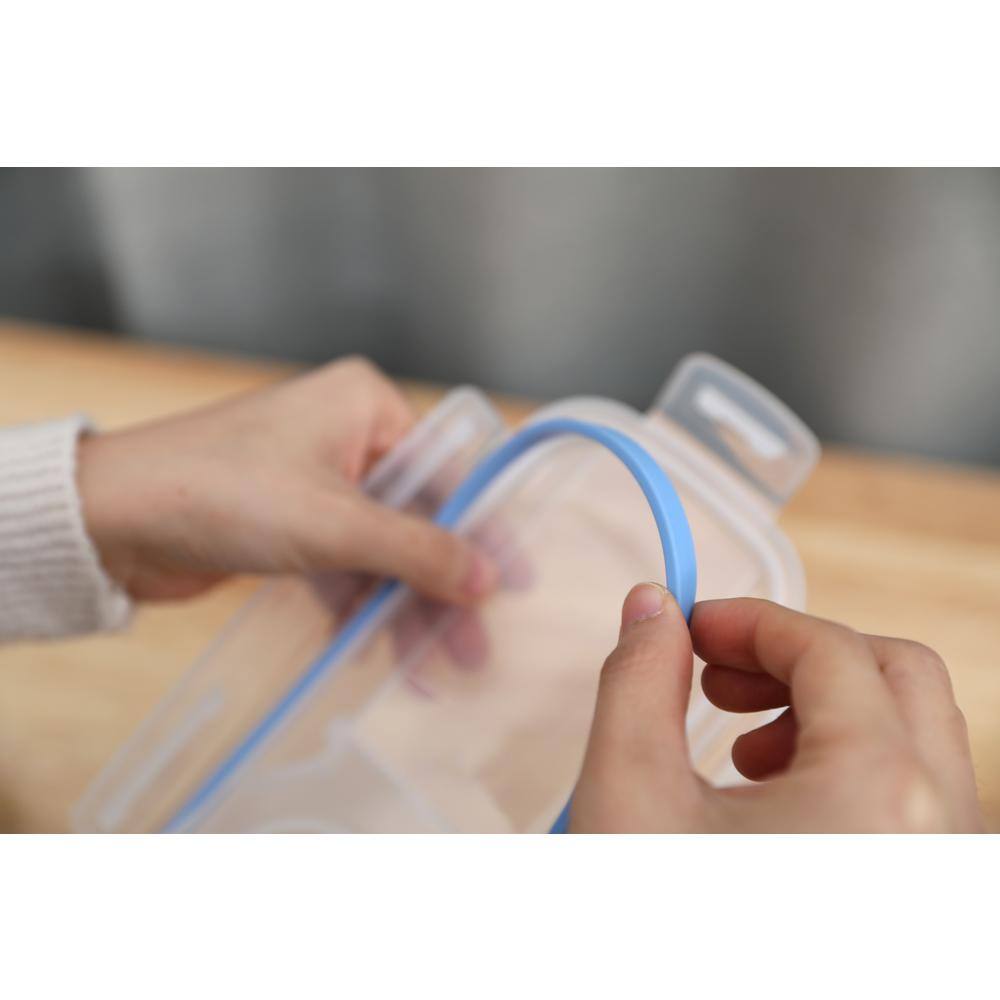 Clear BPA-Free Plastic Food Storage Containers with Airtight Lids, Set of 2