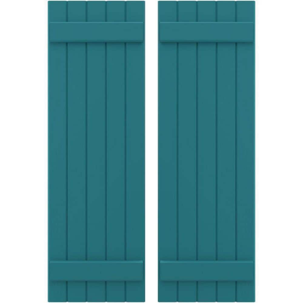17-1/2 in. W x 38 in. H Americraft 5 Board Exterior Real Wood Joined Board and Batten Shutters Antigua price history on PriceWatchPro