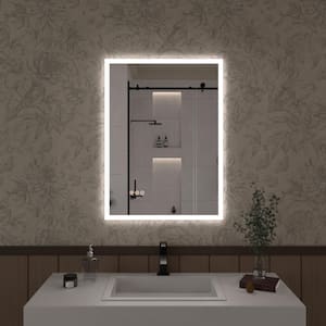 Musci 22 in. W x 30 in. H Rectangular Frameless LED Wall Bathroom Vanity Mirror