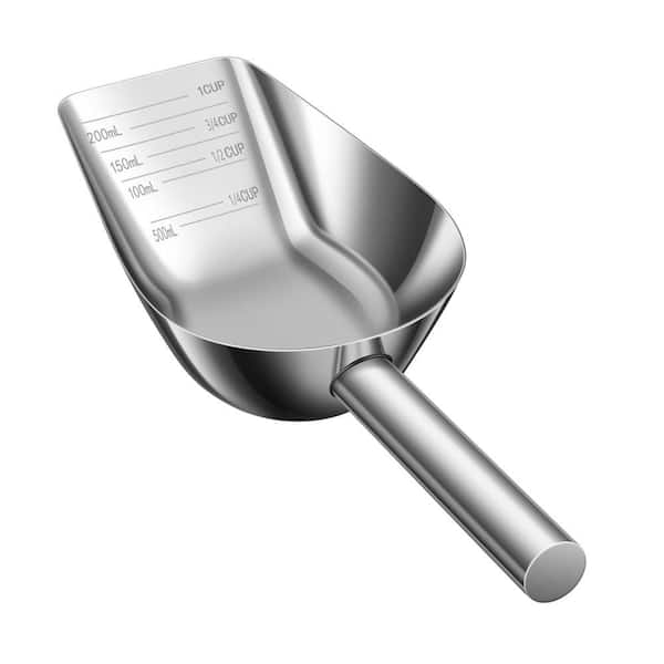 1 Cup. Stainless Steel Measuring Cup with Food-Grade 304 and Precision Scale for Measuring Pet Cat and Dog Food