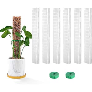 6 Pieces 15 in. Plastic Moss Pole for Plants Monstera, Climbing Plants, Plant Support for Indoor Plants