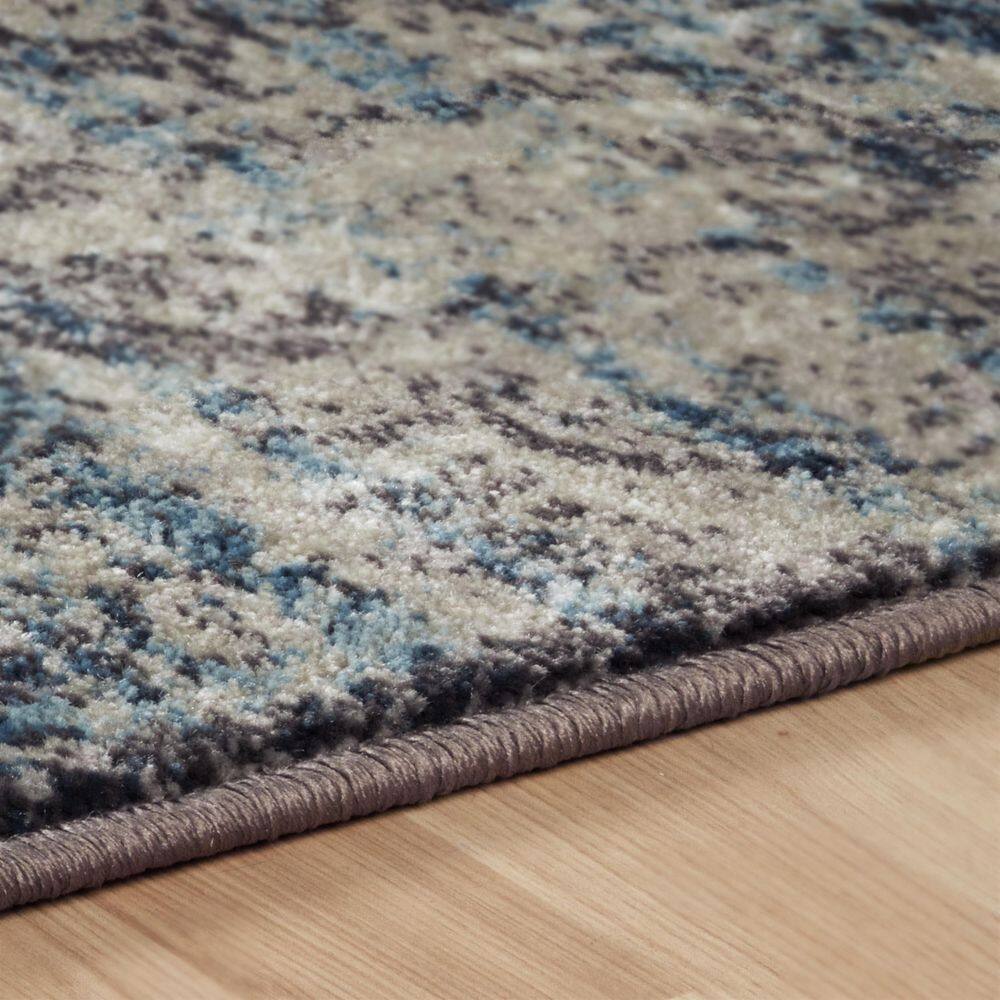 Vintage Boho-Chic Medallion 4' x 6' Blue Synthetic Area Rug