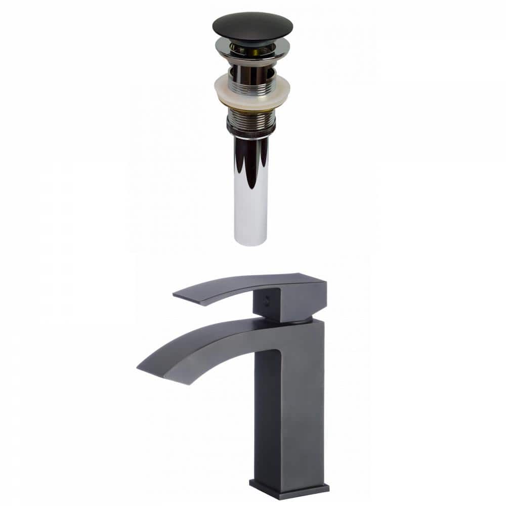 Roxy Single Handle High Arc Single Hole Bathroom Faucet with Deckplate Included in Black 3.4 in. W 16GS-29503 price history on PriceWatchPro