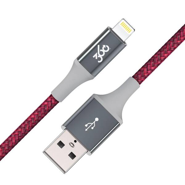 360 Electrical Habitat 4 ft. Braided USB-A to Lightning Cable