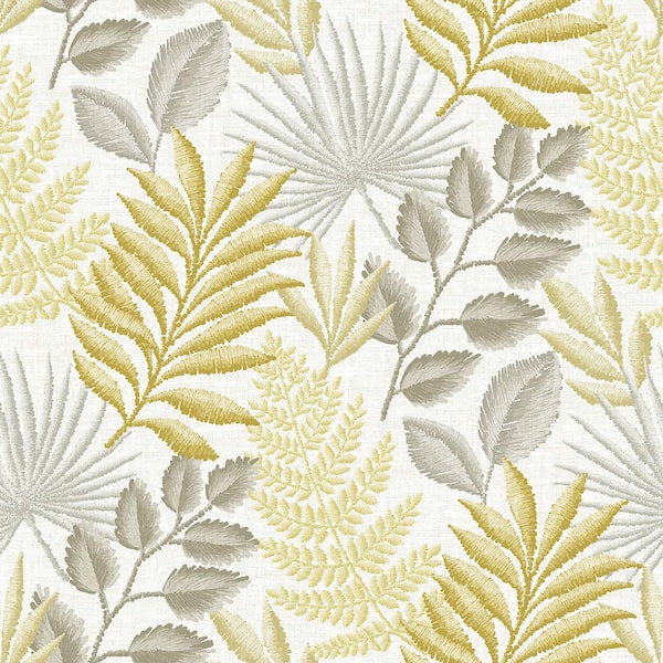 A-Street Prints Palomas Mustard Botanical Strippable Wallpaper (Covers 60.8 sq. ft.)