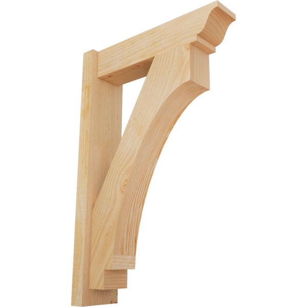 Ekena Millwork 6 in. x 34 in. x 22 in. Douglas Fir Imperial Traditional Rough Sawn Outlooker