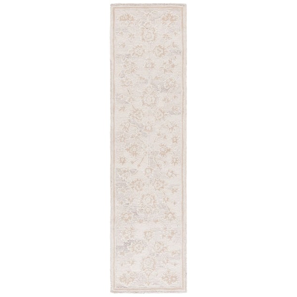 Ebony 2 ft. x 9 ft. Ivory/Beige Mediterranean Coastal Runner Rug