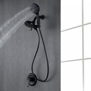 Forest Single-Handle 5-Spray Shower Faucet and Handheld Shower Combo in Matte Black (Valve Included)