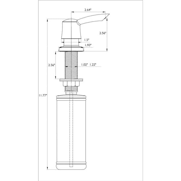 その他 DIOS pro_X PROOX Built in Sink Soap Dispenser or Lotion Dispenser for