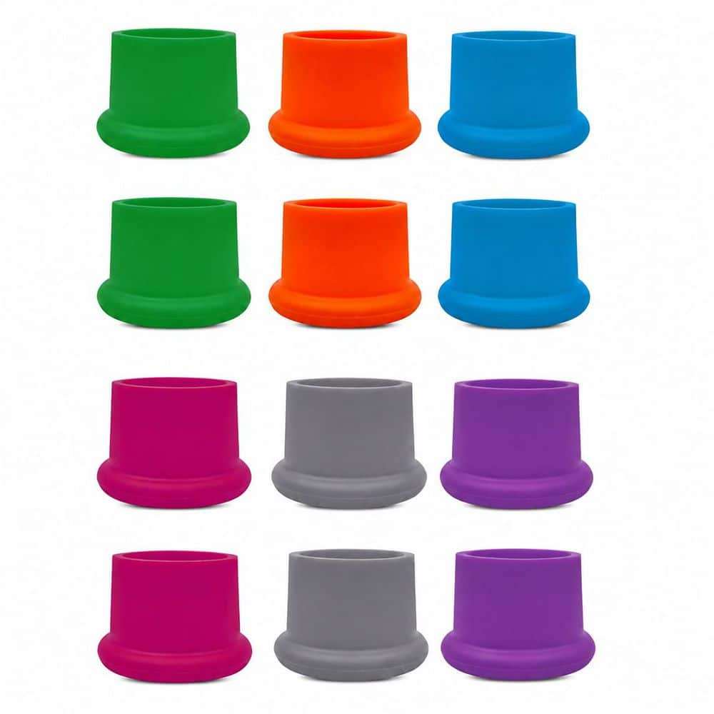 12-Piece Colorful Silicone Wine Bottle Stopper Set for Wine, Champagne, Beer and Soda Bottles, Reusable Airtight Seal