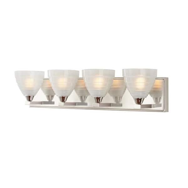 Home Decorators Collection Bovoni 4-Light Polished Nickel Vanity Light