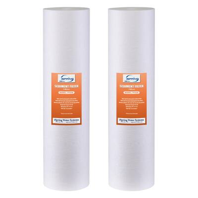 Whole House Sediment Water Filter Replacement Cartridge 20 in. x 4.5 in. 5-Micron (Pack of 2)