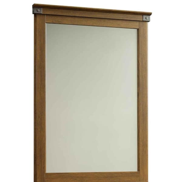SAUDER Carson Forge Collection 42 in. x 30 in. Washington Cherry Framed Mirror