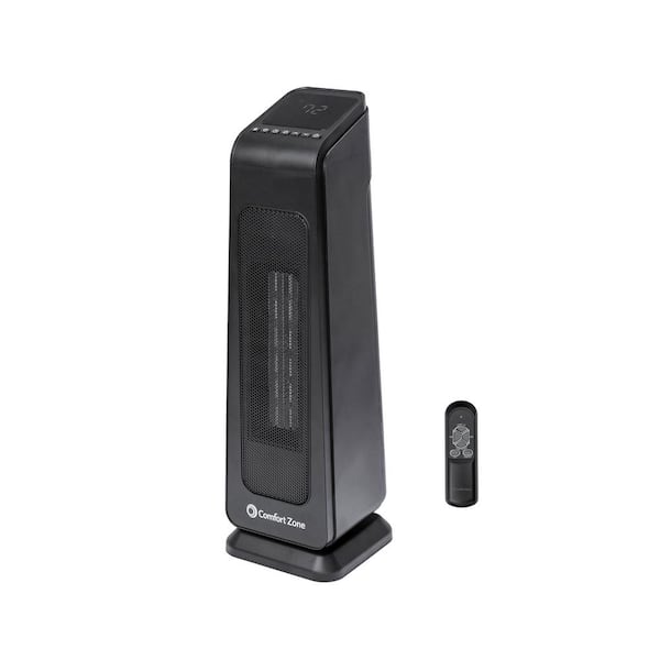 1500W 23 in. Electric Infrared Oscillating Tower Heater with Remote Control and Fan-Only Setting