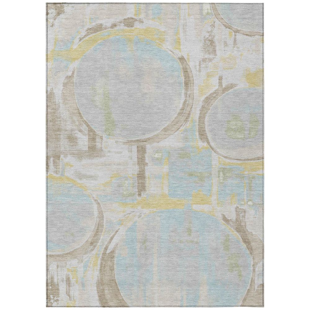 Chantille Machine Washable Indoor/Outdoor Abstract ACN2615 Silver 8 ft. x 10 ft. Area Rug price history on PriceWatchPro