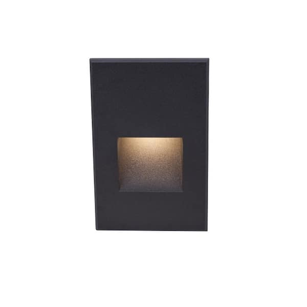 WAC Lighting 4-Watt Line Voltage 3000K Black Integrated LED Vertical Wall or Stair Light