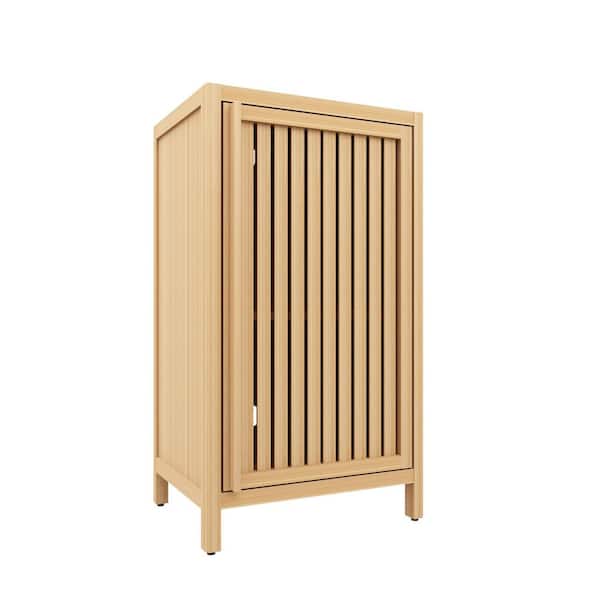 Avex 16.5 in. W x 13 in. D x 30 in. H Yellow Bamboo Freestanding Linen Cabinet