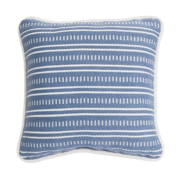 Hampton Bay 20 in. x 20 in. Lake Square Outdoor Throw Pillow