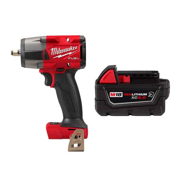 M18 FUEL GEN-2 18V Lithium-Ion Mid Torque Brushless Cordless 3/8 in. Impact Wrench with Friction Ring w/ 5.0 Ah Battery