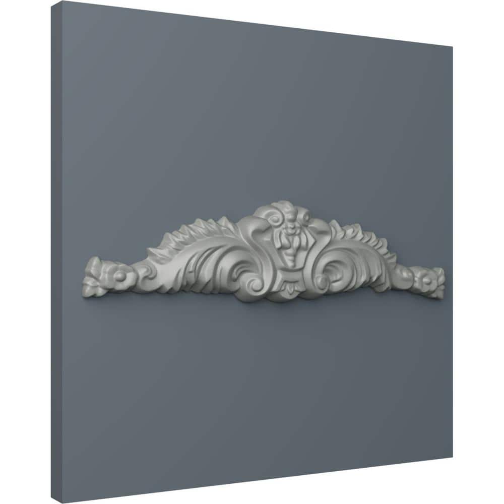Small White Polyurethane Scroll Center Applique