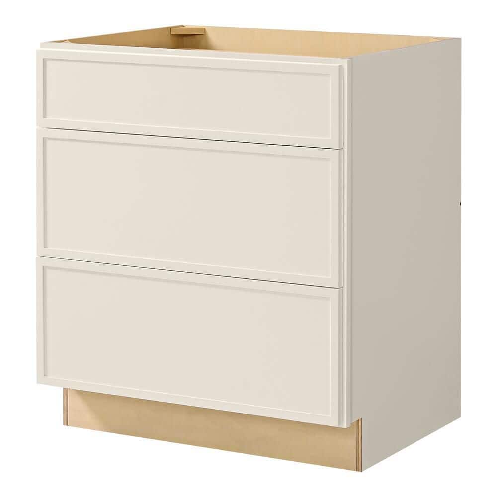 Leyton 30 in. Wx 24 in. Dx 34.5 in. H Ready to Assemble Plywood Slim Shaker Drawer Base Kitchen Cabinet in Antique White price history on PriceWatchPro