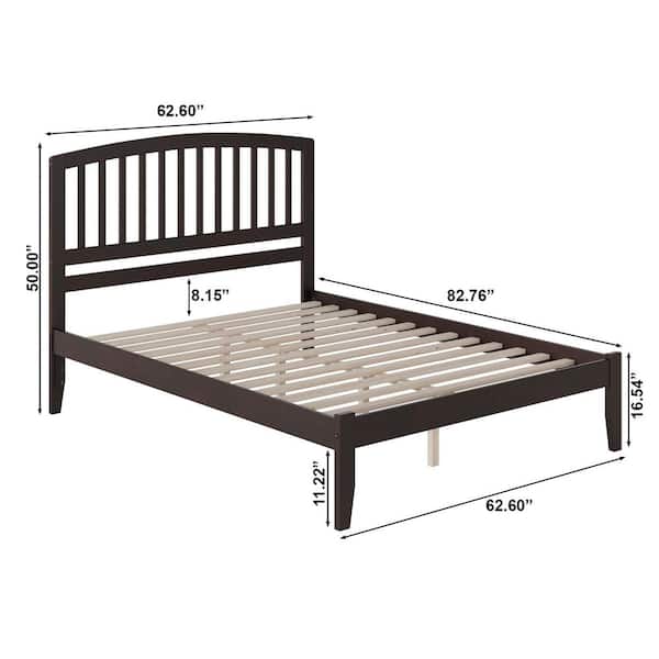 Richmond Espresso Queen Platform Bed with Open Foot Board
