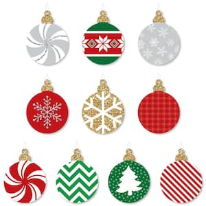 Hanging Ornaments Outdoor Holiday and Christmas Hanging Porch and Tree Yard Decorations (10-Pieces)