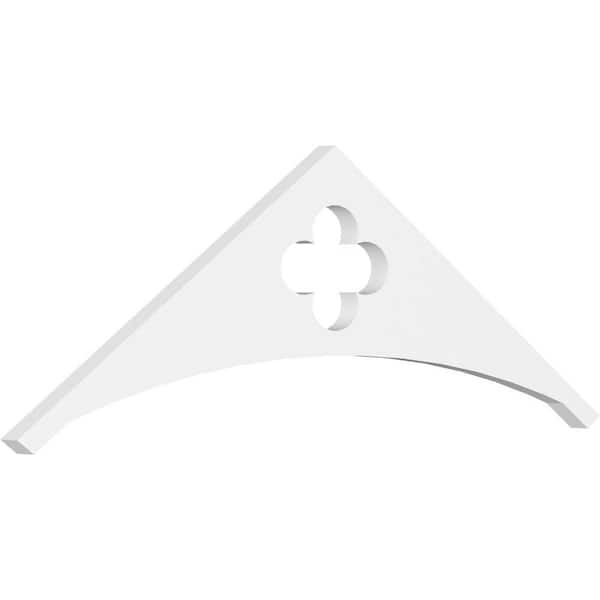 Ekena Millwork 1 in. x 36 in. x 12 in. (8/12) Pitch Turner Gable Pediment Architectural Grade PVC Moulding
