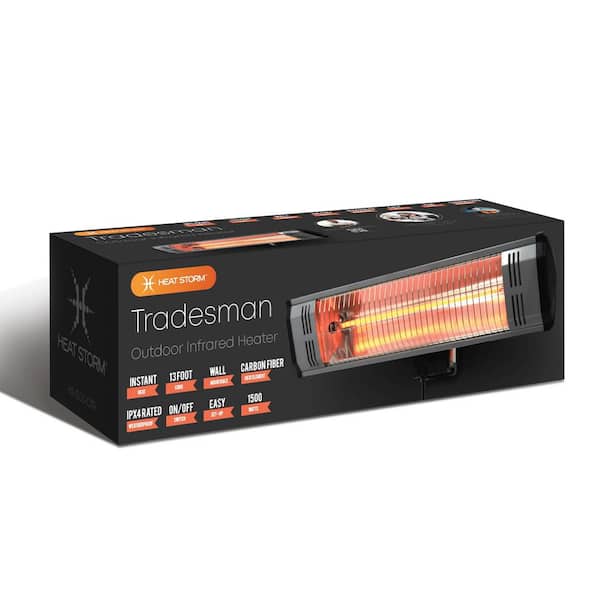Radiateur portatif à quartz infrarouge extérieur électrique Tradesman Heat  Storm, 1500 W